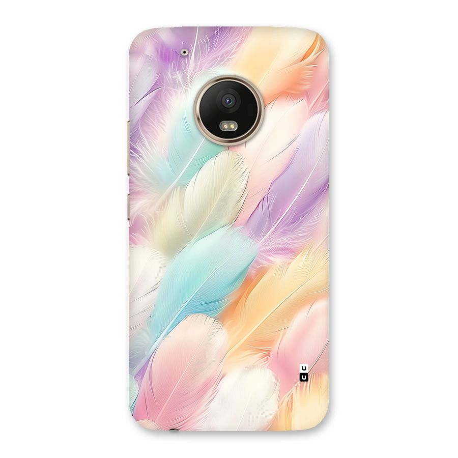 Pastel Feather Back Case for Moto G5 Plus