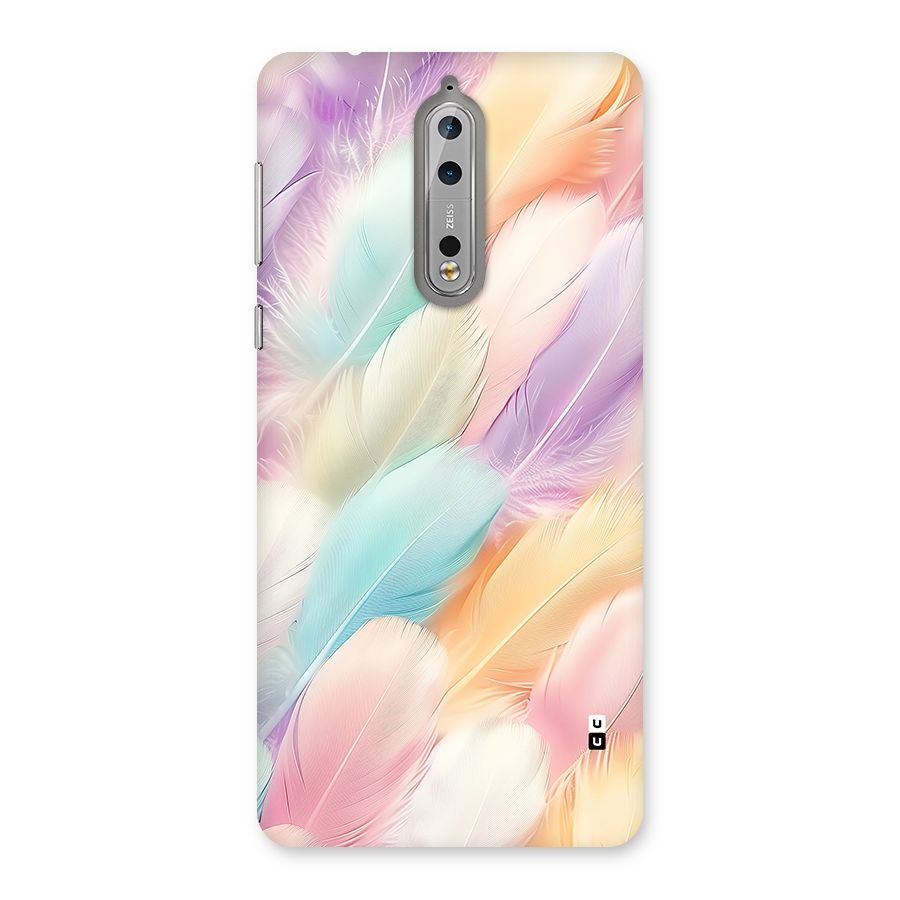 Pastel Feather Back Case for Nokia 8