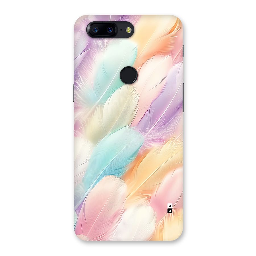 Pastel Feather Back Case for OnePlus 5T