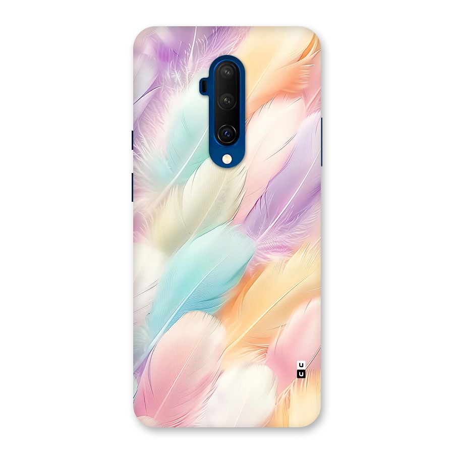Pastel Feather Back Case for OnePlus 7T Pro