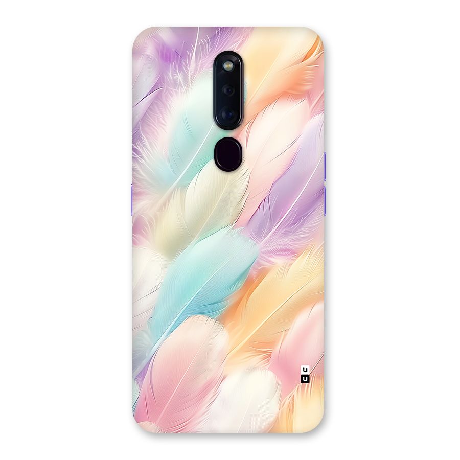 Pastel Feather Back Case for Oppo F11 Pro