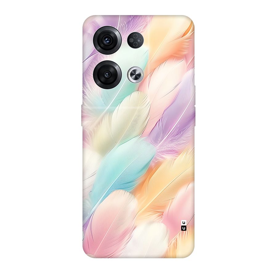 Pastel Feather Back Case for Oppo Reno8 Pro 5G