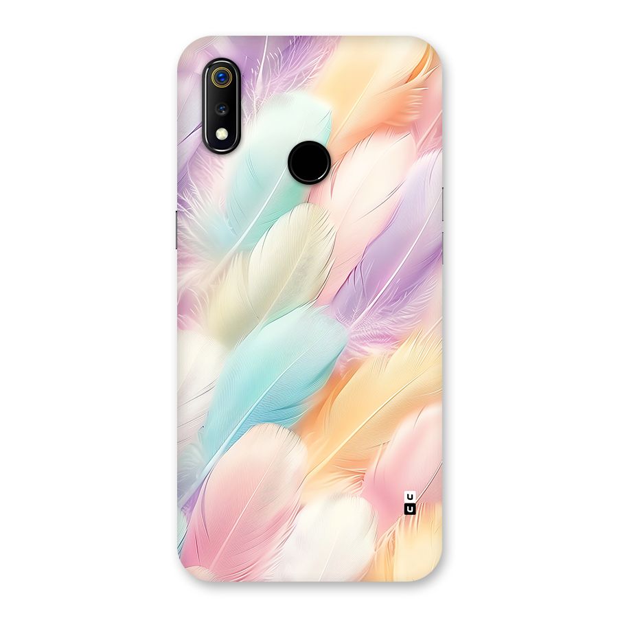 Pastel Feather Back Case for Realme 3