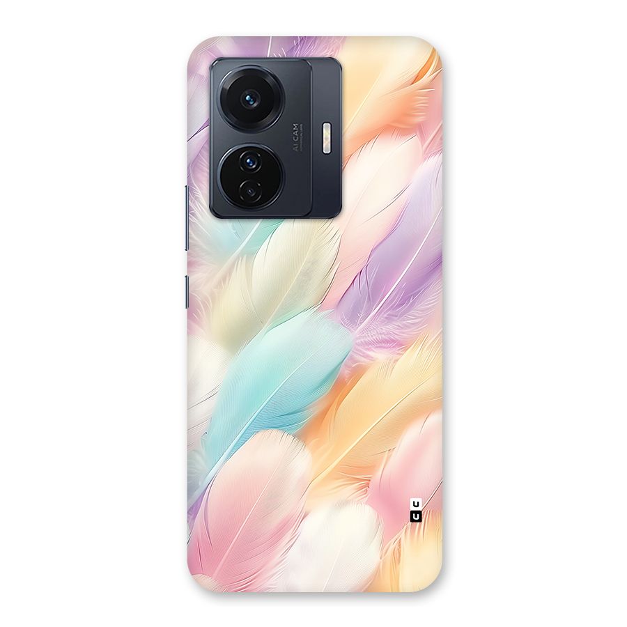 Pastel Feather Back Case for Vivo T1 Pro