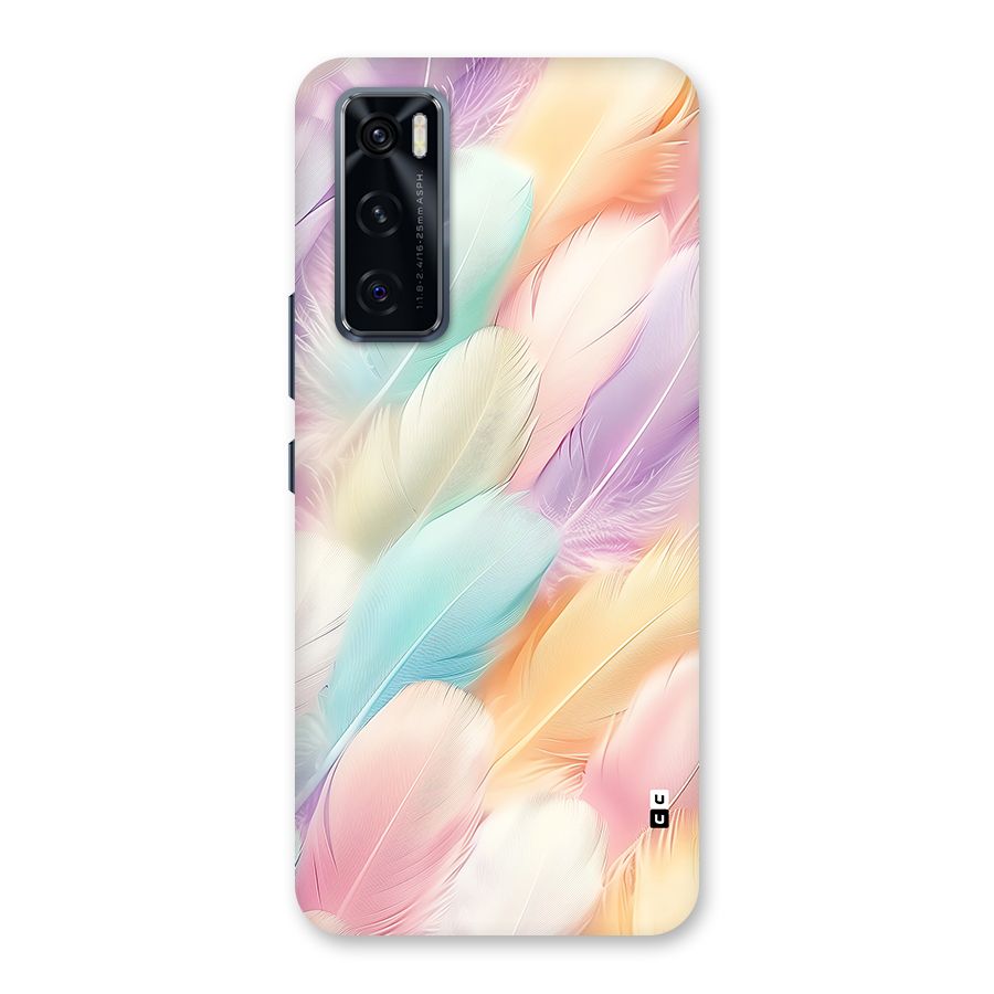 Pastel Feather Back Case for Vivo V20 SE