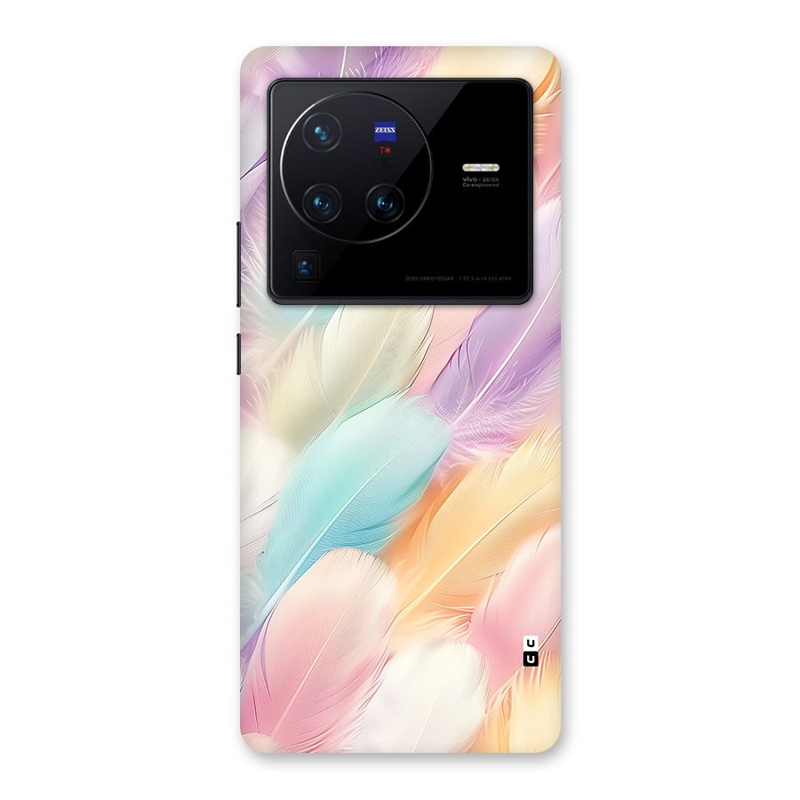 Pastel Feather Back Case for Vivo X80 Pro