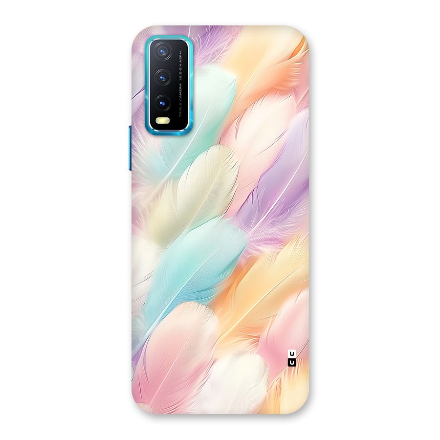 Pastel Feather Back Case for Vivo Y20G