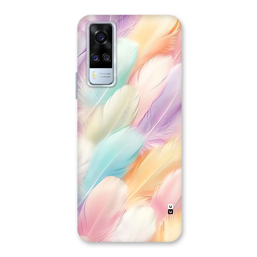 Pastel Feather Back Case for Vivo Y31
