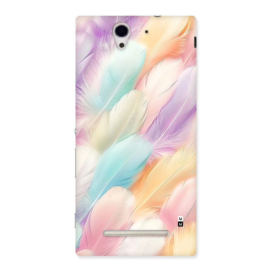 Pastel Feather Back Case for Xperia C3