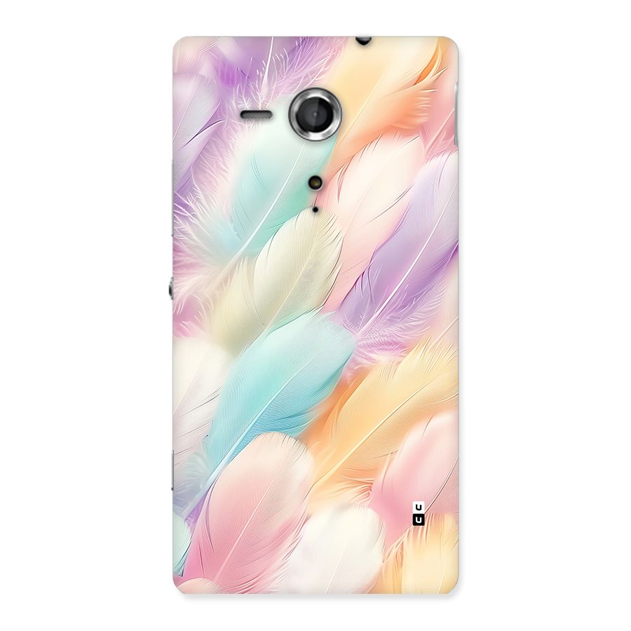 Pastel Feather Back Case for Xperia Sp