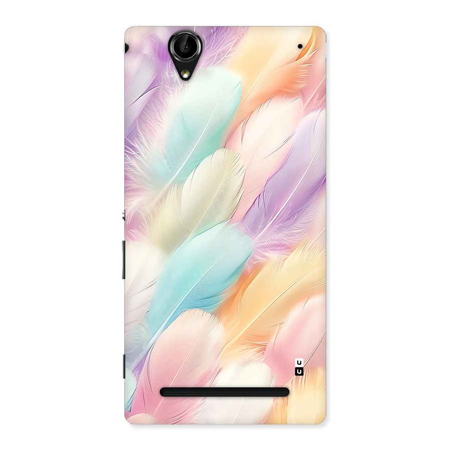 Pastel Feather Back Case for Xperia T2