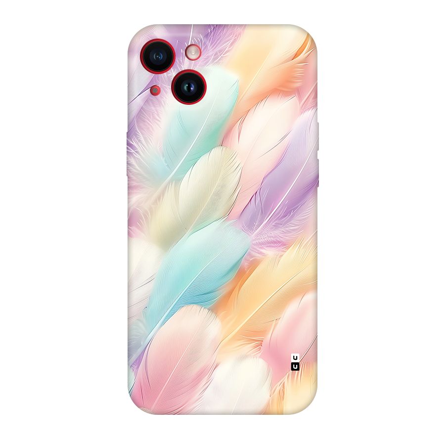 Pastel Feather Back Case for iPhone 14 Plus