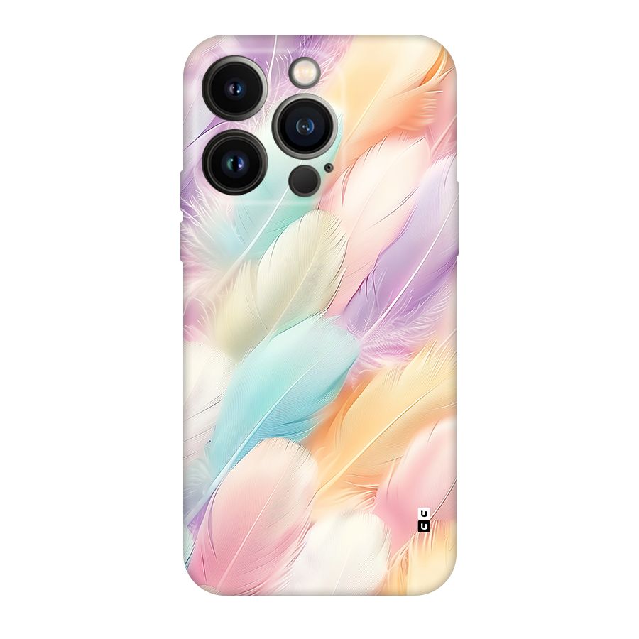 Pastel Feather Back Case for iPhone 14 Pro