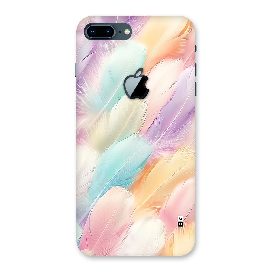 Pastel Feather Back Case for iPhone 7 Plus Apple Cut