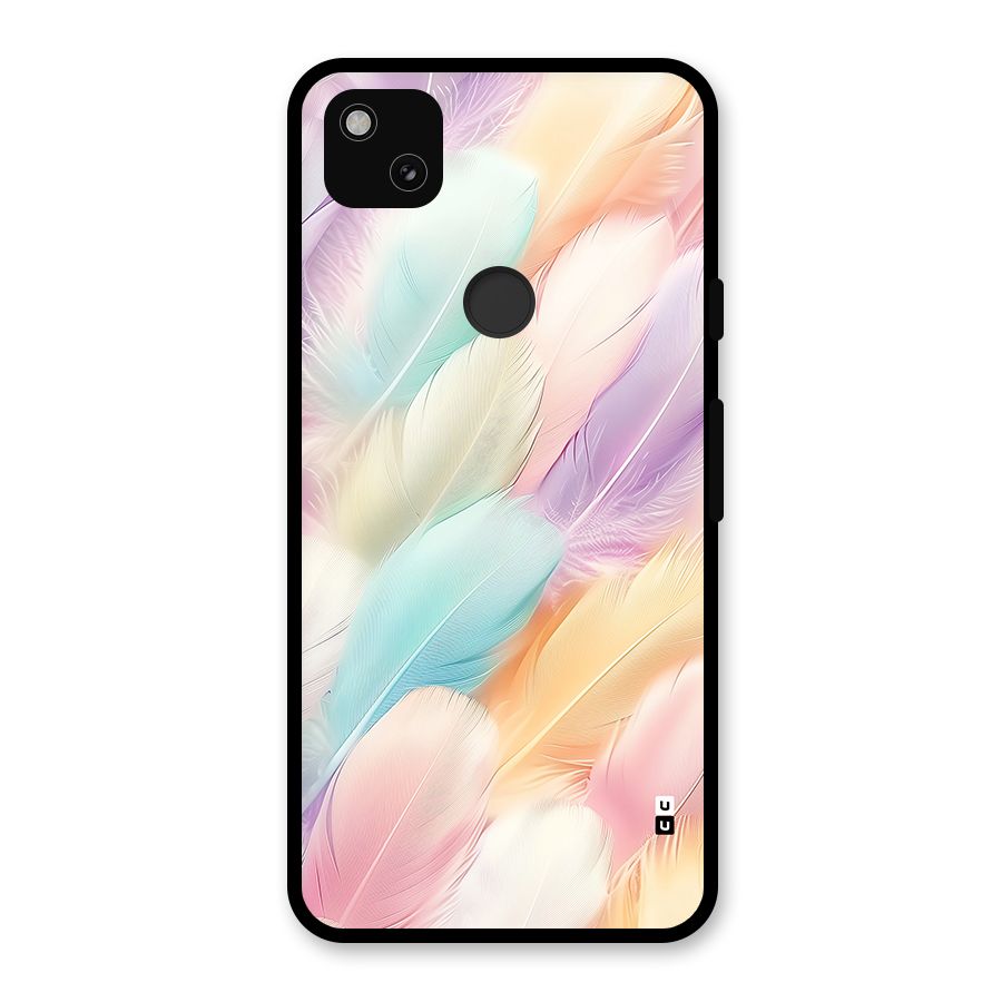 Pastel Feather Glass Back Case for Google Pixel 4a