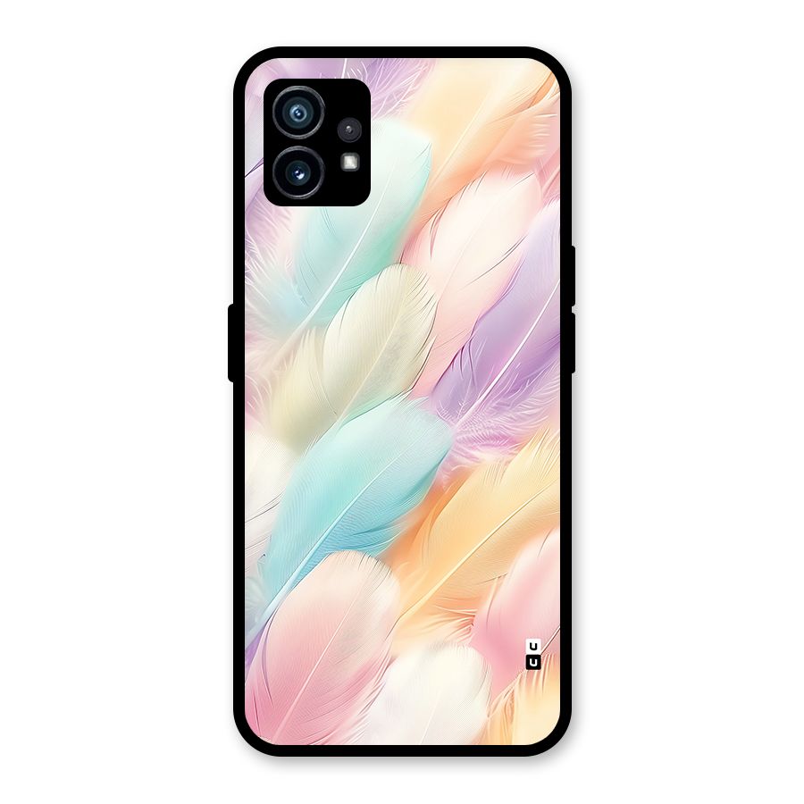 Pastel Feather Glass Back Case for Nothing Phone 1