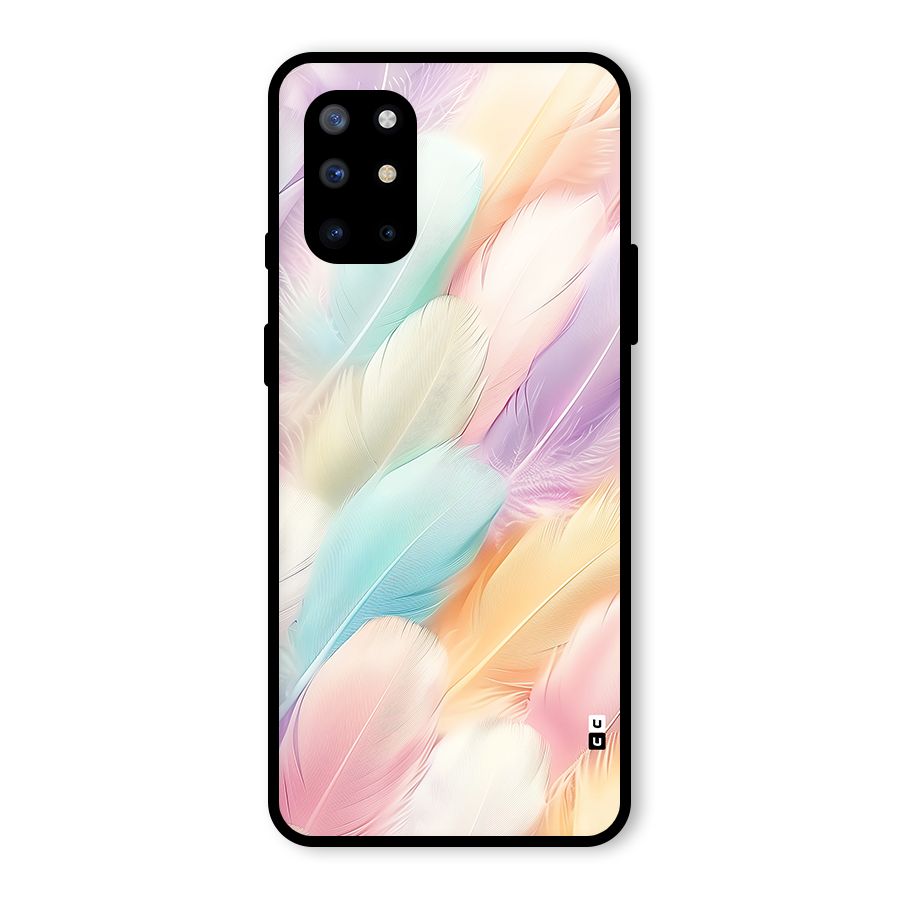 Pastel Feather Glass Back Case for OnePlus 8T