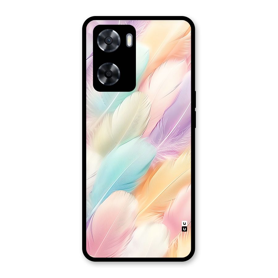 Pastel Feather Glass Back Case for OnePlus Nord N20 SE