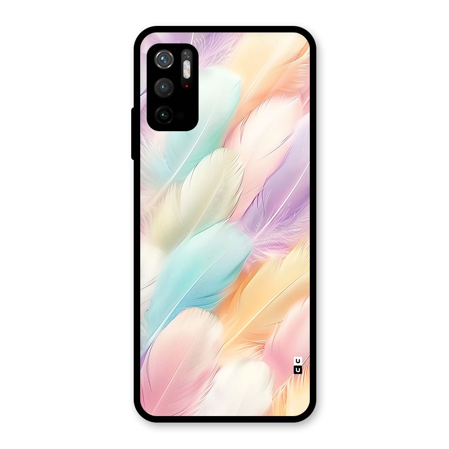 Pastel Feather Glass Back Case for Poco M3 Pro 5G