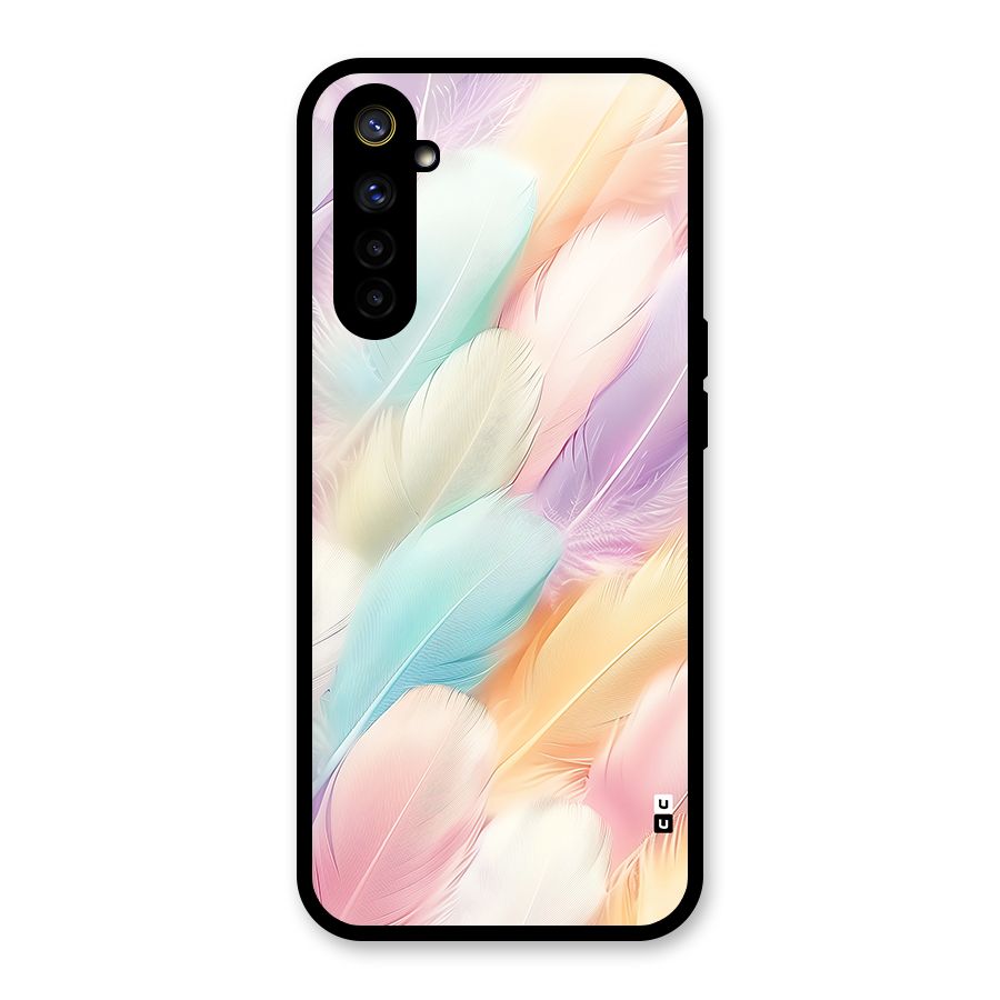 Pastel Feather Glass Back Case for Realme 6