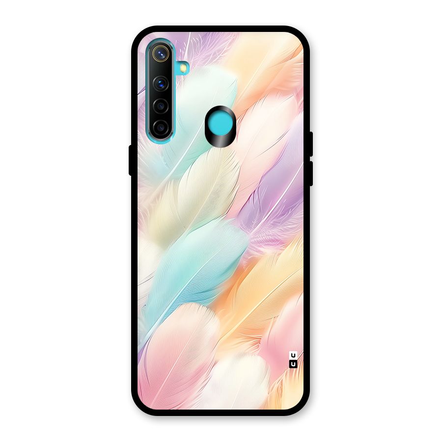 Pastel Feather Glass Back Case for Realme Narzo 10