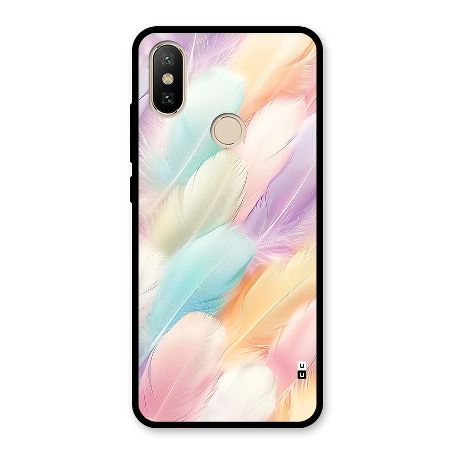 Pastel Feather Glass Back Case for Redmi A2