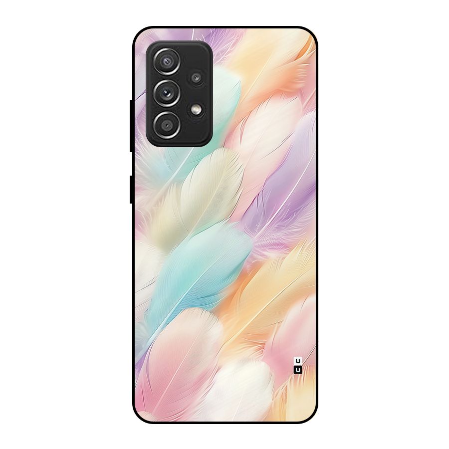 Pastel Feather Metal Back Case for Galaxy A52s 5G
