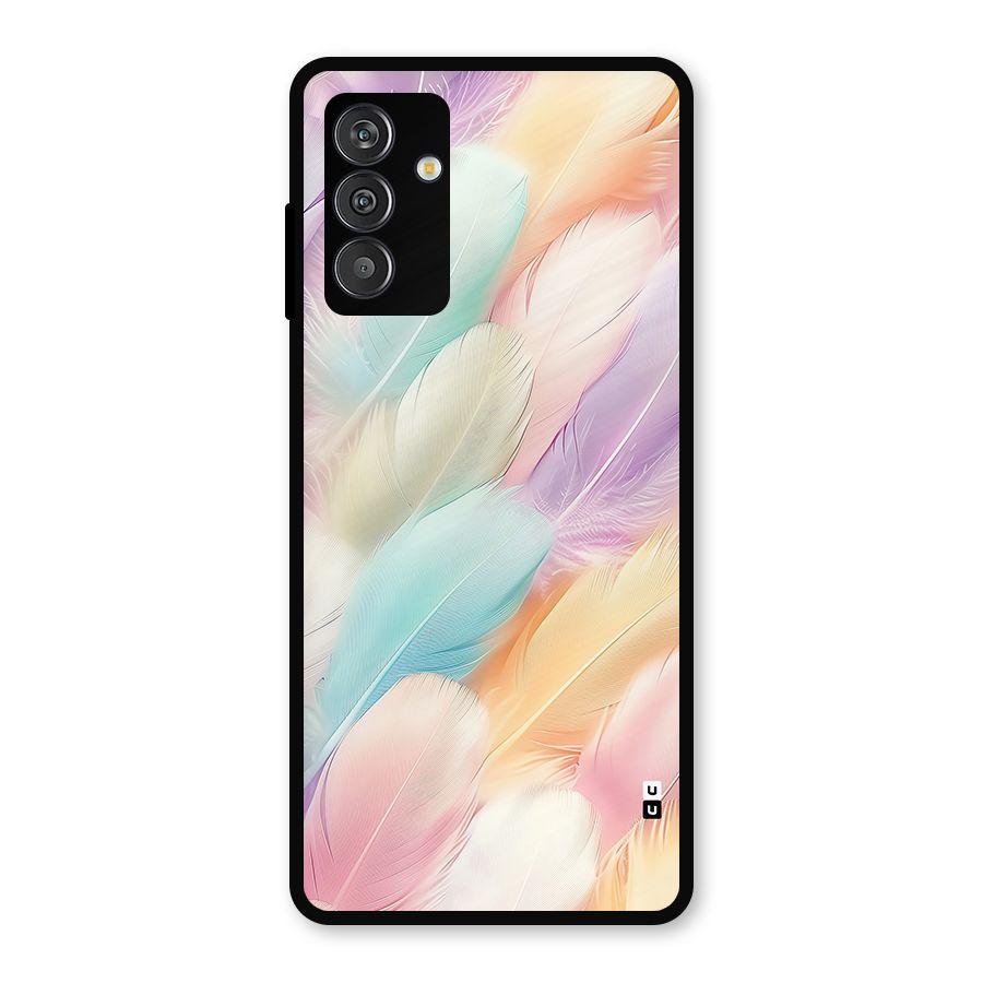 Pastel Feather Metal Back Case for Galaxy F13