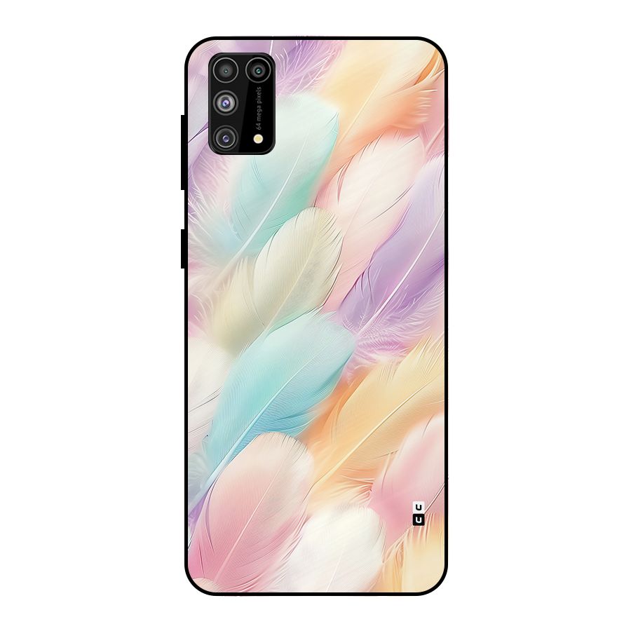 Pastel Feather Metal Back Case for Galaxy M31