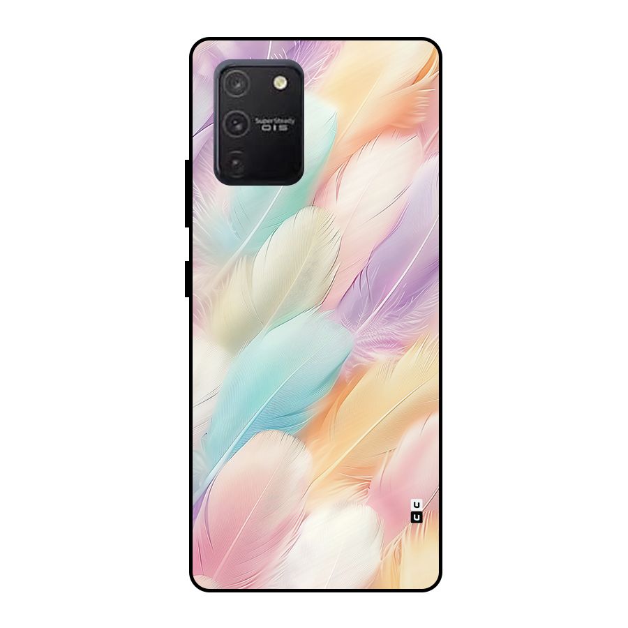 Pastel Feather Metal Back Case for Galaxy S10 Lite