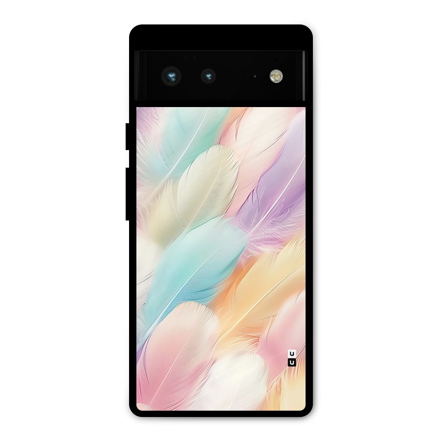 Pastel Feather Metal Back Case for Google Pixel 6