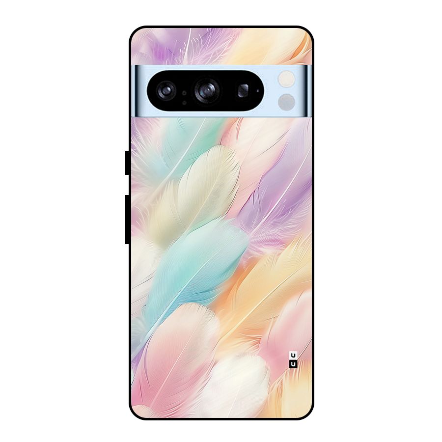 Pastel Feather Metal Back Case for Google Pixel 8 Pro