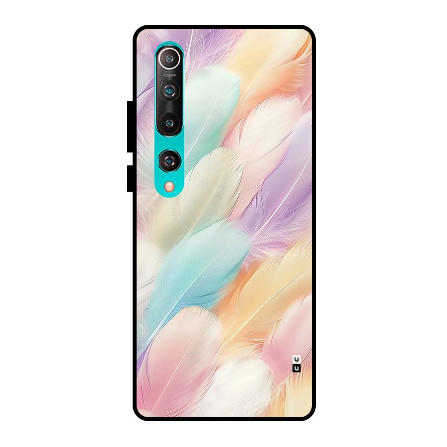 Pastel Feather Metal Back Case for Mi 10