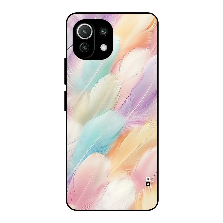 Pastel Feather Metal Back Case for Mi 11 Lite NE 5G