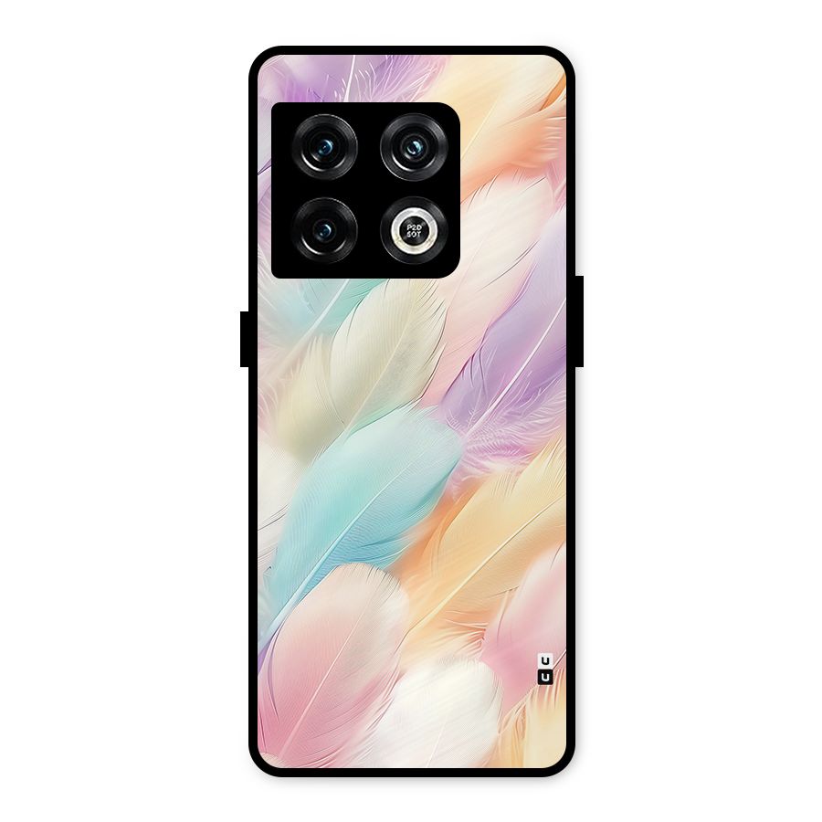 Pastel Feather Metal Back Case for OnePlus 10 Pro 5G