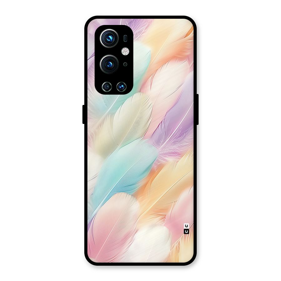 Pastel Feather Metal Back Case for OnePlus 9 Pro