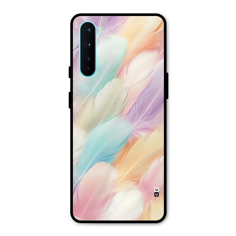 Pastel Feather Metal Back Case for OnePlus Nord