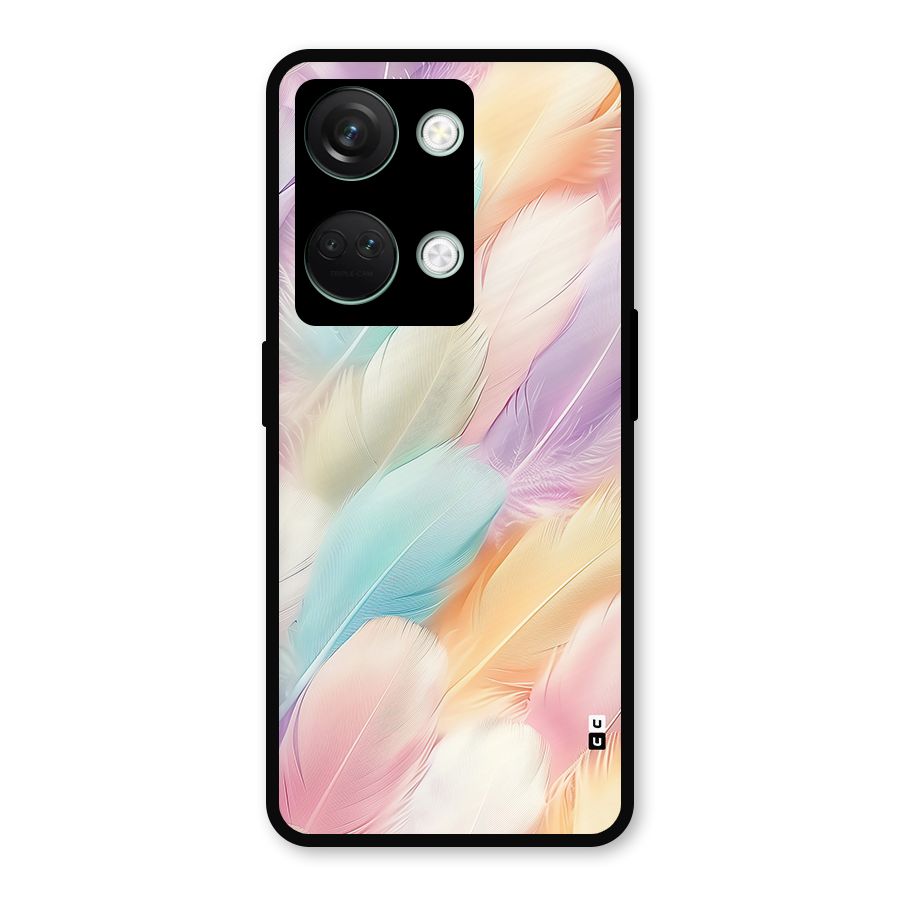 Pastel Feather Metal Back Case for OnePlus Nord 3