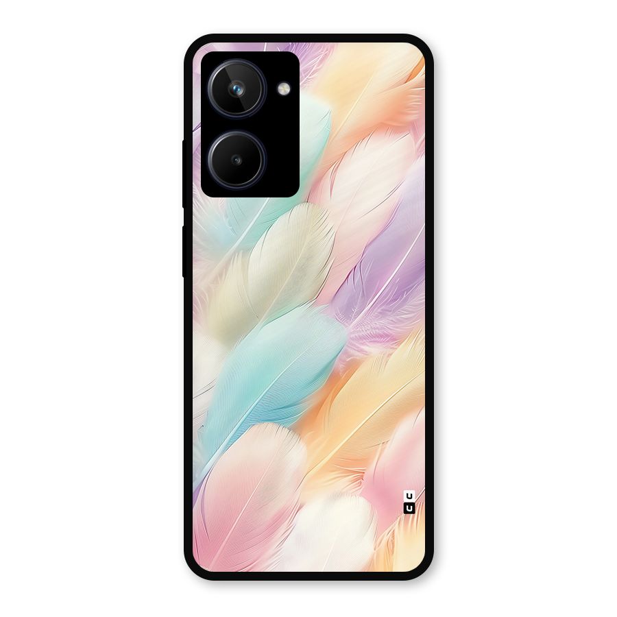Pastel Feather Metal Back Case for Realme 10