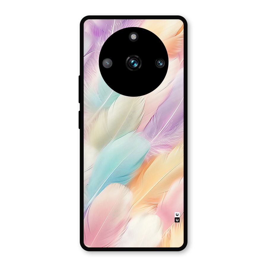 Pastel Feather Metal Back Case for Realme 11 Pro