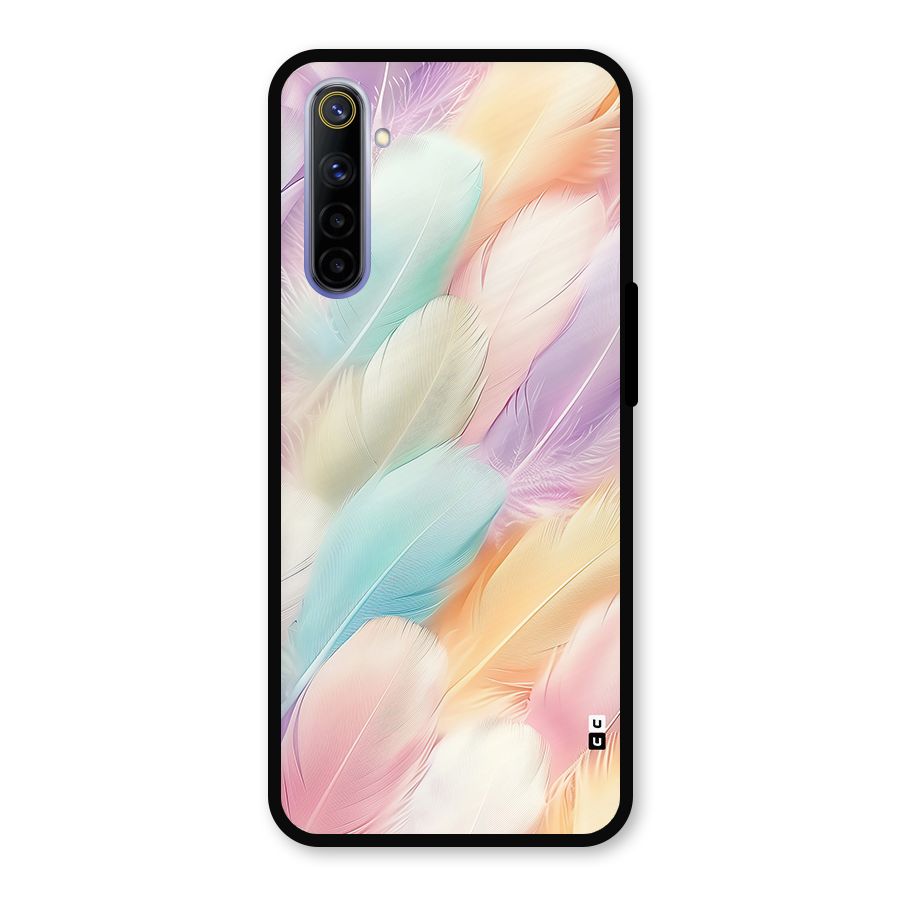 Pastel Feather Metal Back Case for Realme 6i