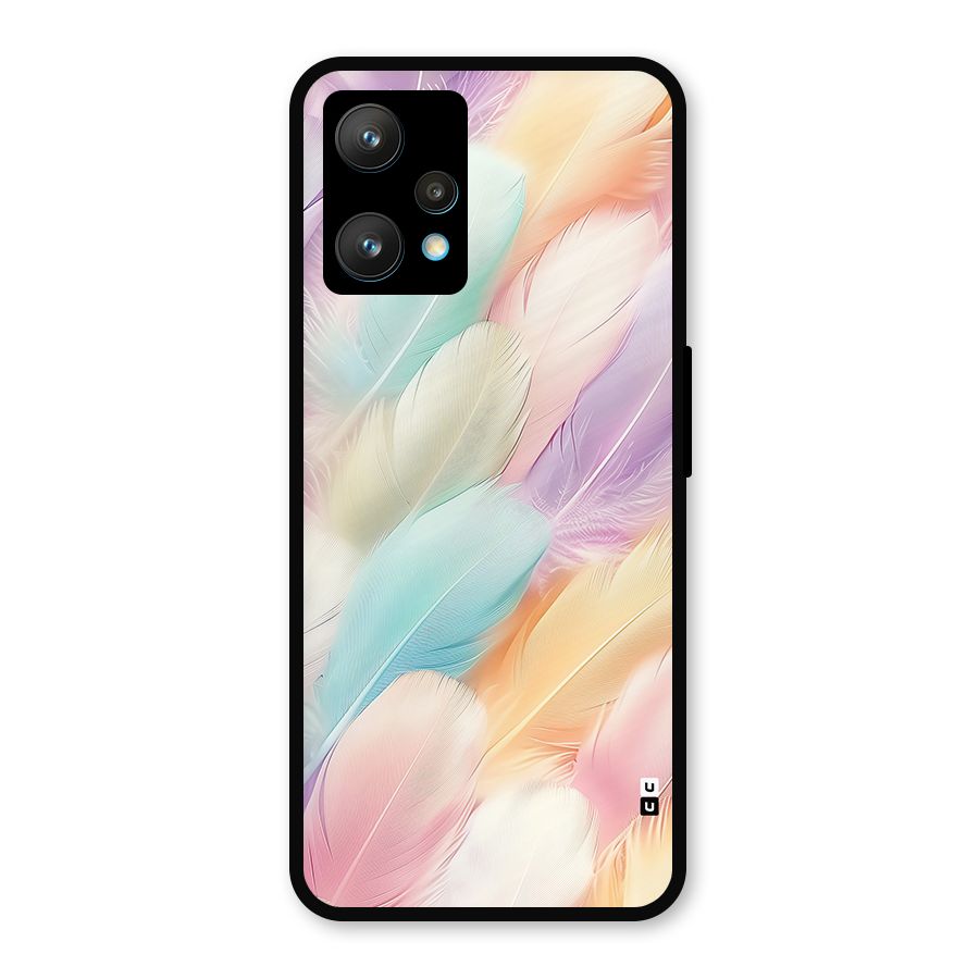 Pastel Feather Metal Back Case for Realme 9 Pro Plus 5G