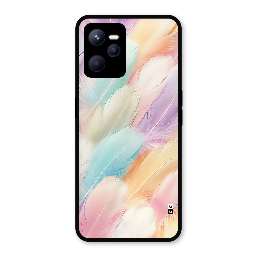 Pastel Feather Metal Back Case for Realme C35