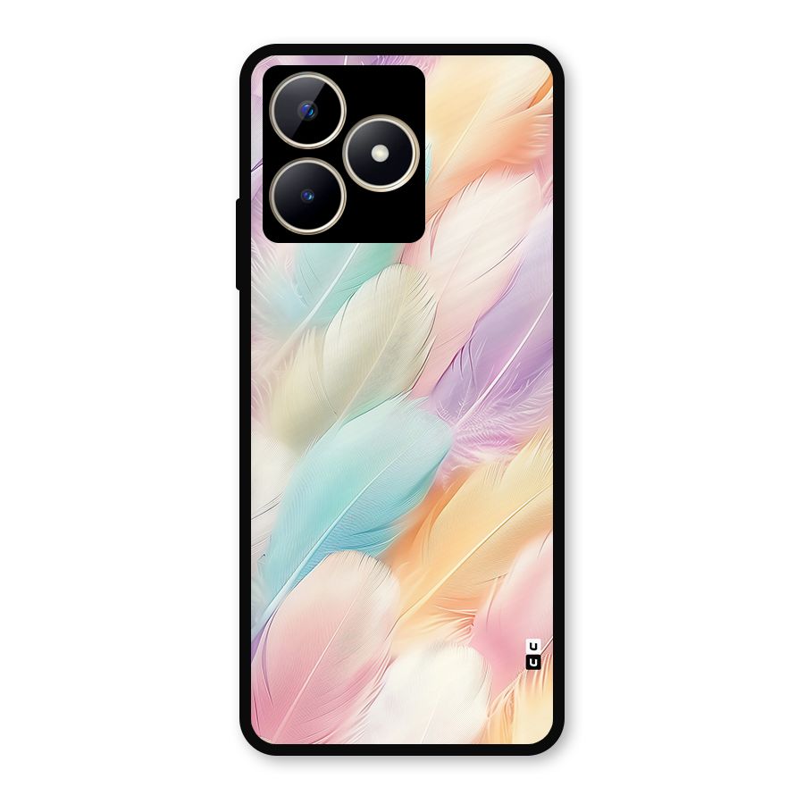Pastel Feather Metal Back Case for Realme C53