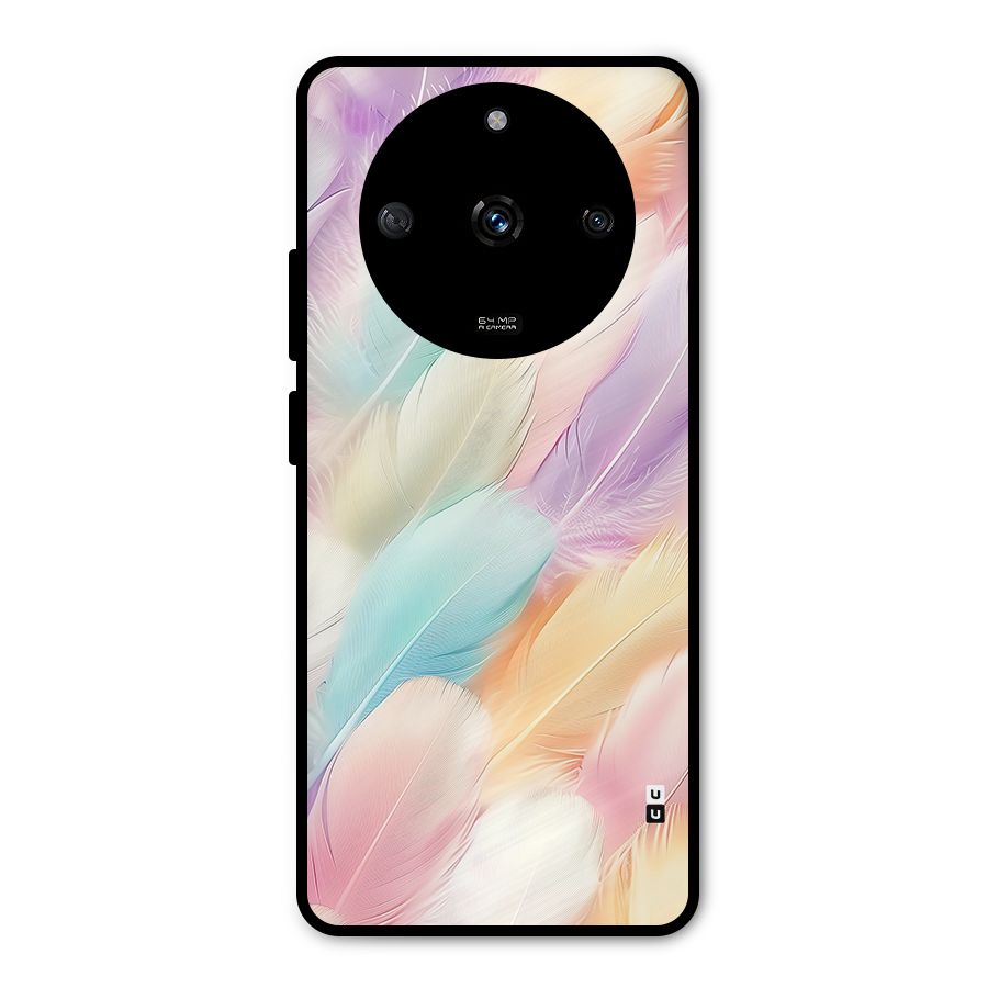 Pastel Feather Metal Back Case for Realme Narzo 60 5G