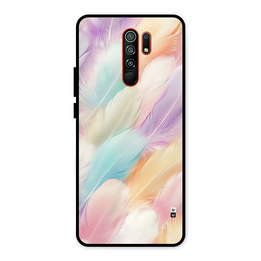 Pastel Feather Metal Back Case for Redmi 9 Prime