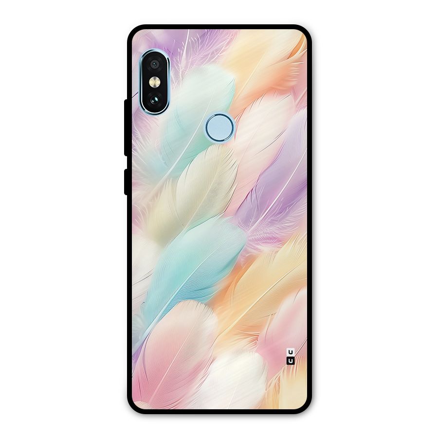 Pastel Feather Metal Back Case for Redmi Note 5 Pro