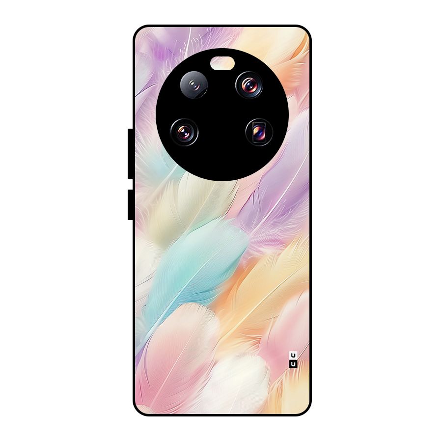 Pastel Feather Metal Back Case for Xiaomi 13 Ultra