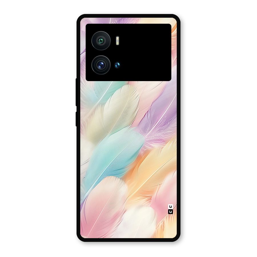Pastel Feather Metal Back Case for iQOO 9 Pro
