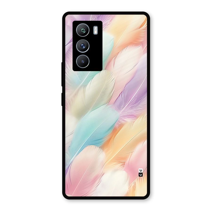Pastel Feather Metal Back Case for iQOO 9 SE